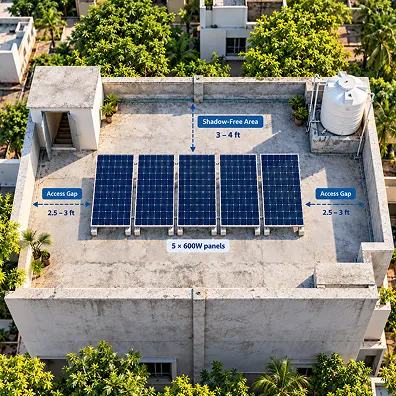 3kW Solar System: Roof Space, Panel Count and Payback Timeline